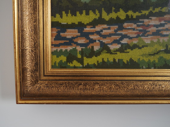 Image 1 of Tableau "Le fermier", design scandinave, années 1970