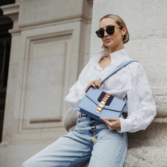 Gucci small Sylvie cuir bleu – Autres sacs (photo 10 of 19)