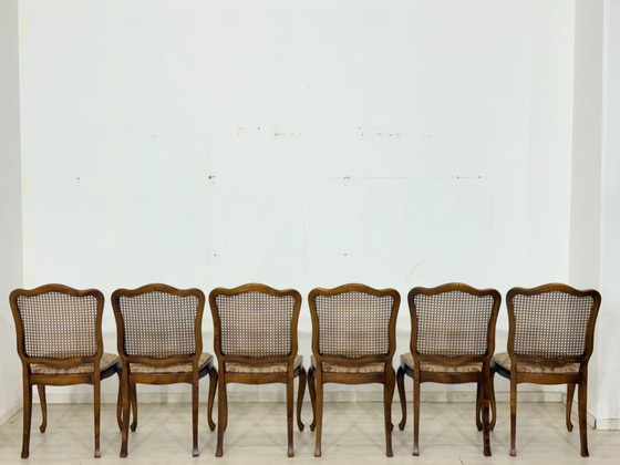 Image 1 of Set van 6 Chippendale stoelen / Vintage eetkamerstoelen / Stoelen uit het midden van de vorige eeuw