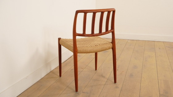 1x Niels Otto Møller Esszimmerstuhl | Modell 83 | Papercord | Teak – Esszimmerstühle, Wood, Vintage (photo 7 of 10)