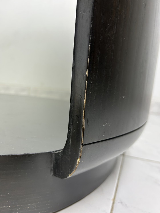 Image 1 of Table d'appoint McGuire San Francisco, bois massif laqué noir