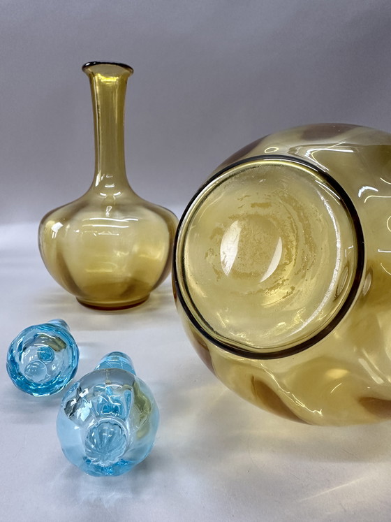 Image 1 of Carafes antiques françaises « George Sand » – Cristallerie de Portieux – ca. 1900