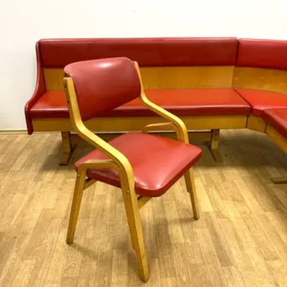 Image 1 of Mid-Century Retro Vintage Ludvík Volák Bench & 2 Chairs, 1970s