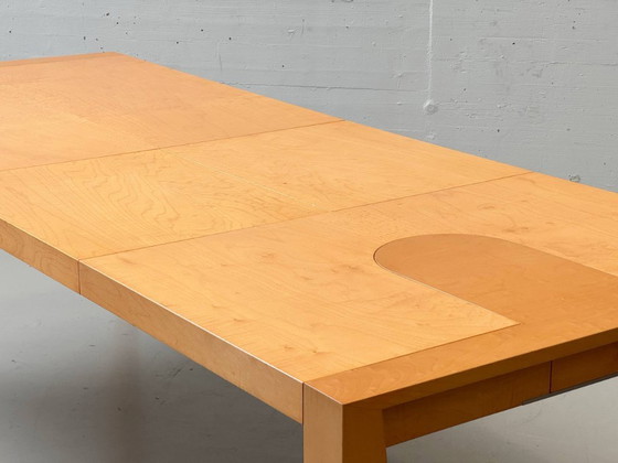 Image 1 of Extendable designer dining table by Chi Wing Lo for Giorgetti, Italy, 1990s