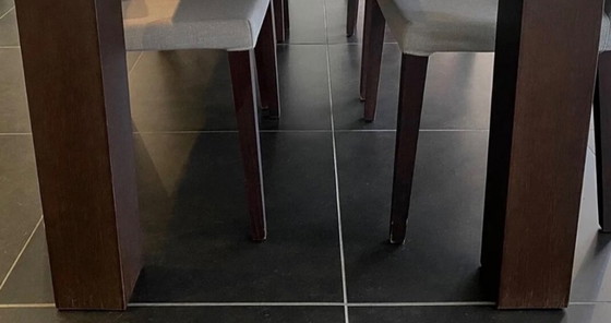 Image 1 of Italian design (Cappellini) dining table incl. 6 chairs