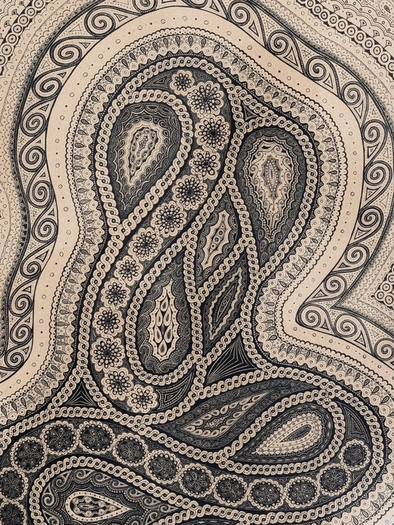 Image 1 of Nicole Vaysse - Art Brut circa 1970 - Tinta china - enmarcado