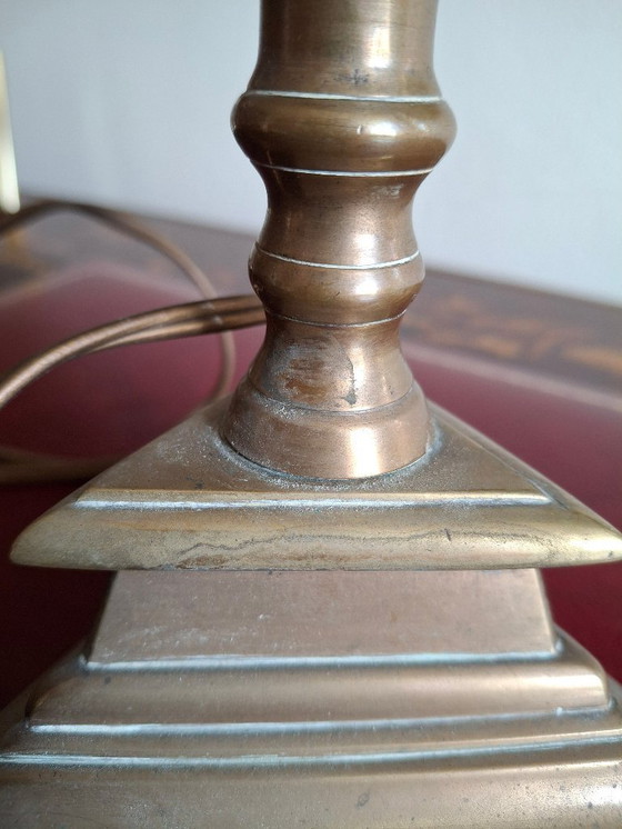Image 1 of Exceptional bronze lamp base, antique candle holder 1580-1620, certified with traceability