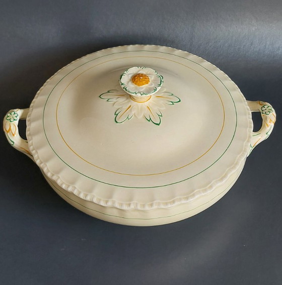 Image 1 of Engelse art-deco terrine met deksel