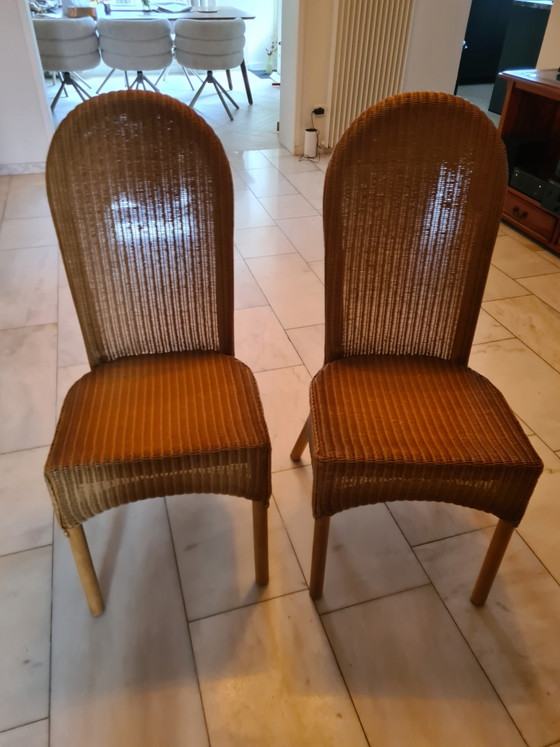 2 Chaises en rotin originales Loyd Loom Furniture – Chaises de salle à manger, Rattan (photo 5 of 6)