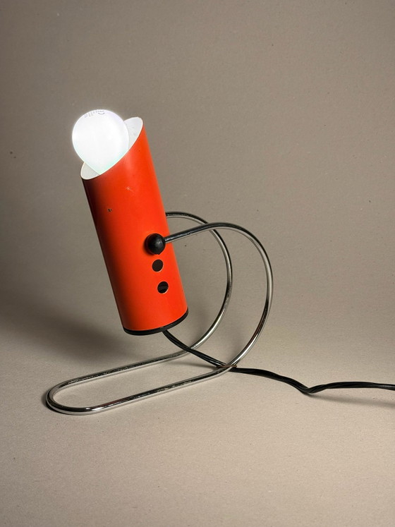 Vintage Space Age "Tube" Table lamp – 1960s/1970s – Arredoluce / Lightolier, Chrome, Metal (photo 2 of 15)