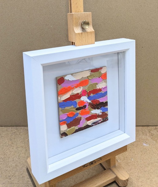 Sidmouth Sunset Original Acrylic Seascape Nigel Waters Signed Framed Painting