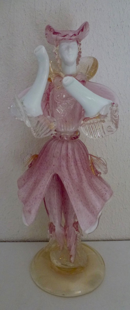 Vintage Murano glass by Barovier & Toso dancer, Goldoniano of Dandy.