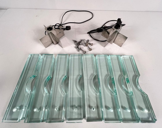 Image 1 of Set van 2 tafellampen/glasobjecten van Giorgio Reggiori voor Gallotti & Radice, jaren 1960, Italië