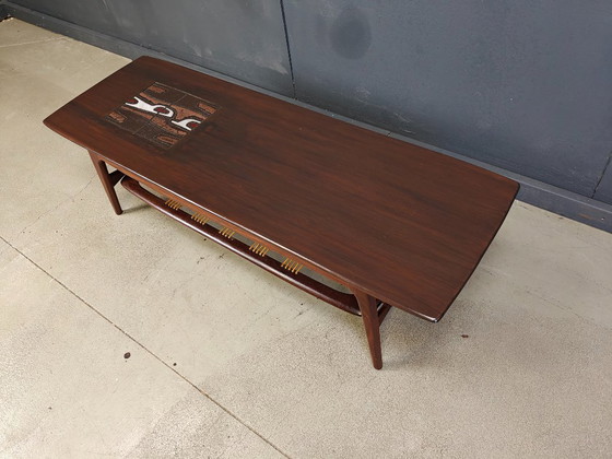 Image 1 of Organischer Couchtisch von Louis Van Teeffelen für WEBE - Die Niederlande - 1950er Jahre