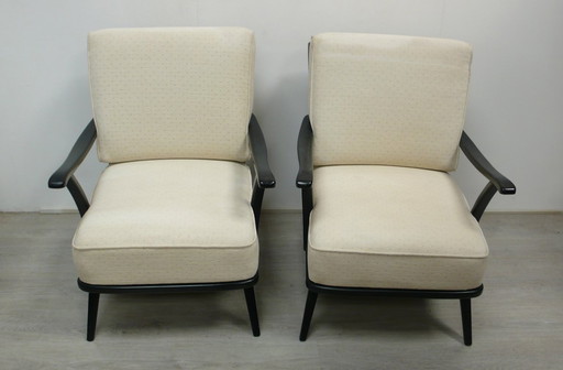 50s Lounge Chair Gianni Songia Italy, White + Black Mid - Century