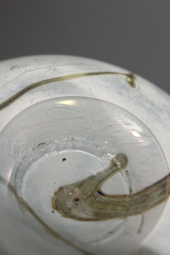 Image 1 of Pascal Guyot in Biot – Glaspastevase mit abstrakter Dekoration, Frankreich 2003