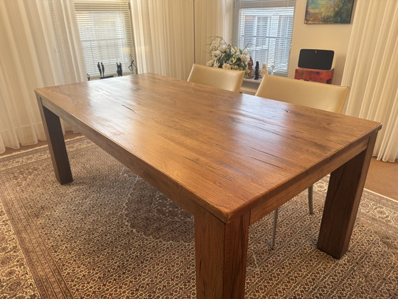 Image 1 of Massief eiken eettafel (verlengbaar) 