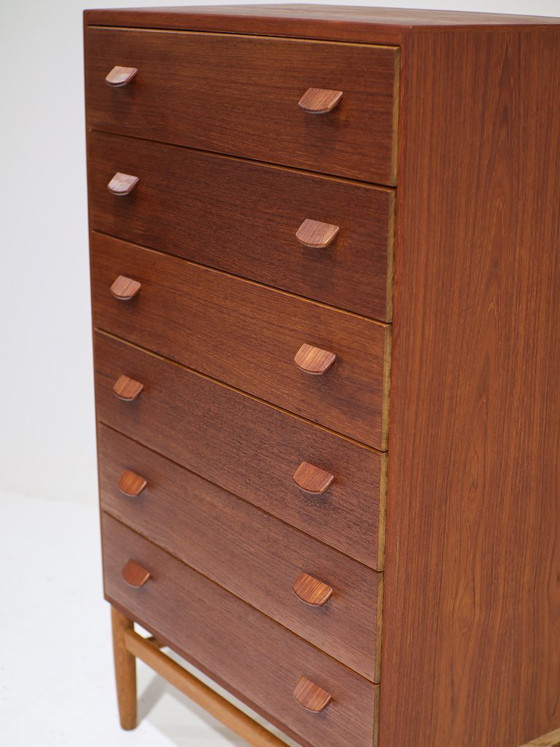 Image 1 of Poul Volther F17 tall chest of drawers teak Danish 1950s