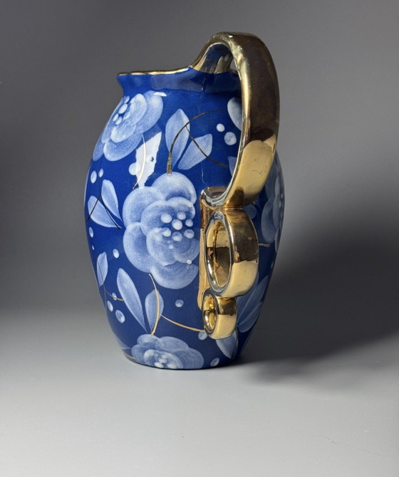 Image 1 of Brocca Art Déco Boch Frères La Louvière di Raymond Chevalier, Belgio, anni '30