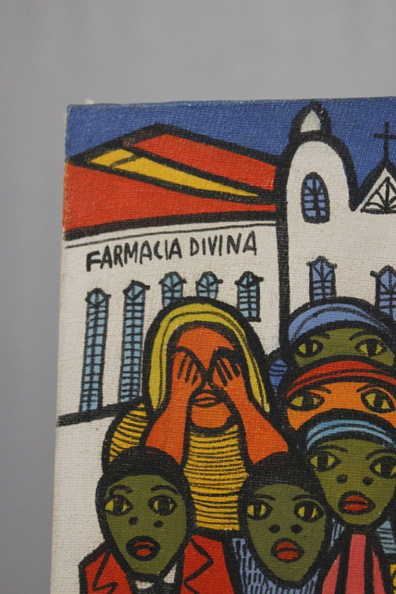 Image 1 of Evandro Norbim (1934) Rio Brasile acrilico su tela "O Entrodo Medico" 1988