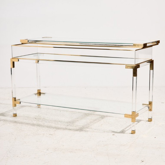 MK10228 Brass And Plexiglass Console Table By Fabian – Metal (photo 3 of 17)