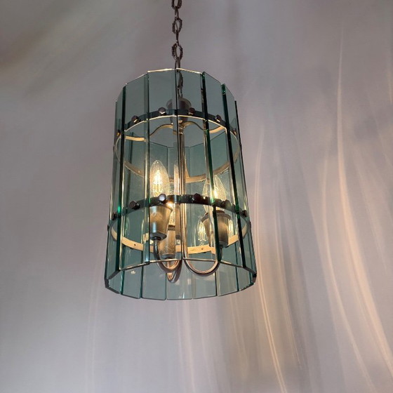 Image 1 of Mid-century Veca glass pendant lamp , 1970s , Italy