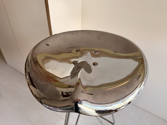 Image 1 of 2 tabourets de bar Yasu Sasamotu en acier inoxydable