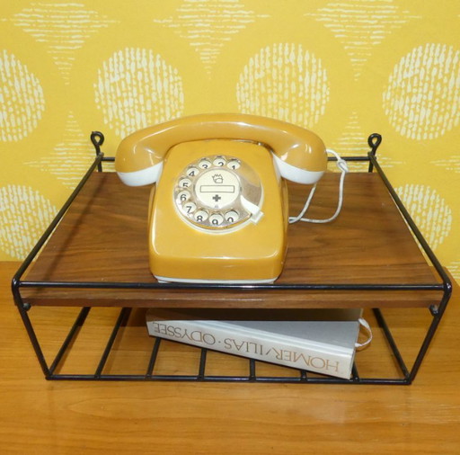 1960s estanteria de pared estanteria para telefonos revistero estanteria de cuerda 60s sixties mid century retro vintage estante