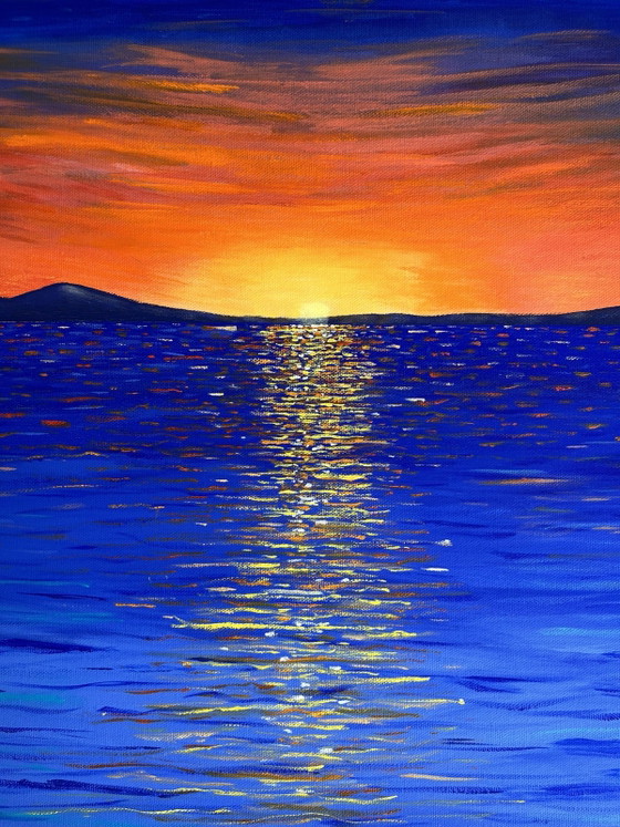 Le Chemin de Lumière - peinture acrylique panoramique 40x 100cm – Peintures et dessins, Cotton (photo 4 of 11)