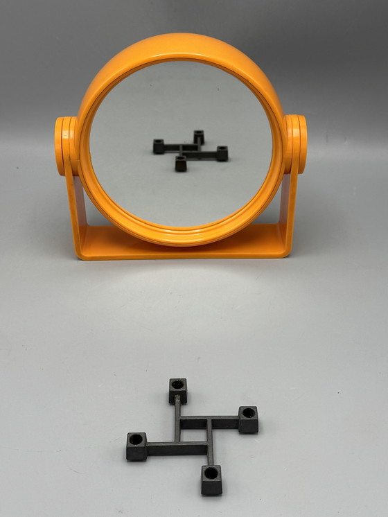 Image 1 of Vintage orange double-sided mirror