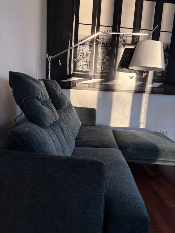 Image 1 of BW Bielefelder Werkstätten – Handmade Designer Sofa in Velvet with Ottoman