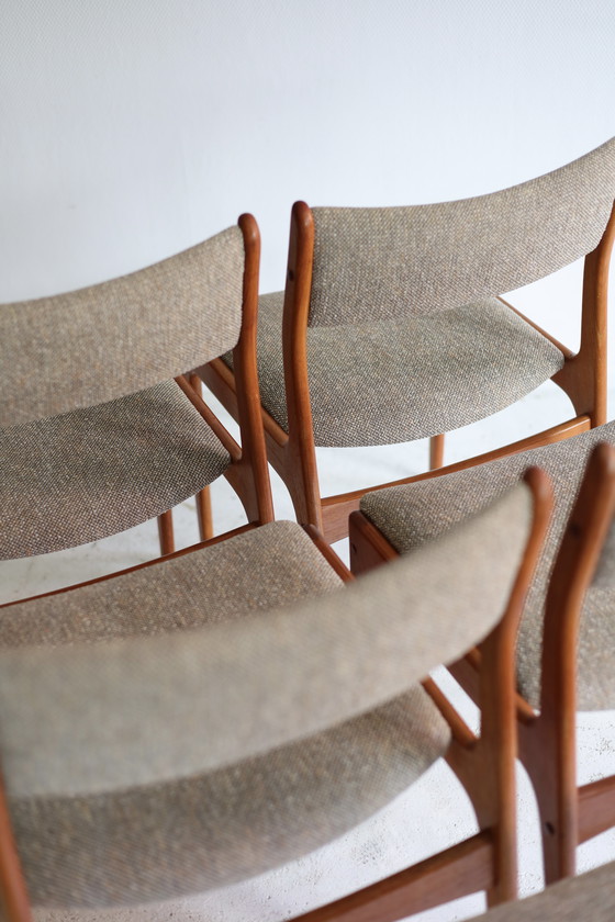 Image 1 of Set van 5 Eetkamerstoelen Johannes Andersen, Deens Jaren 50/60
