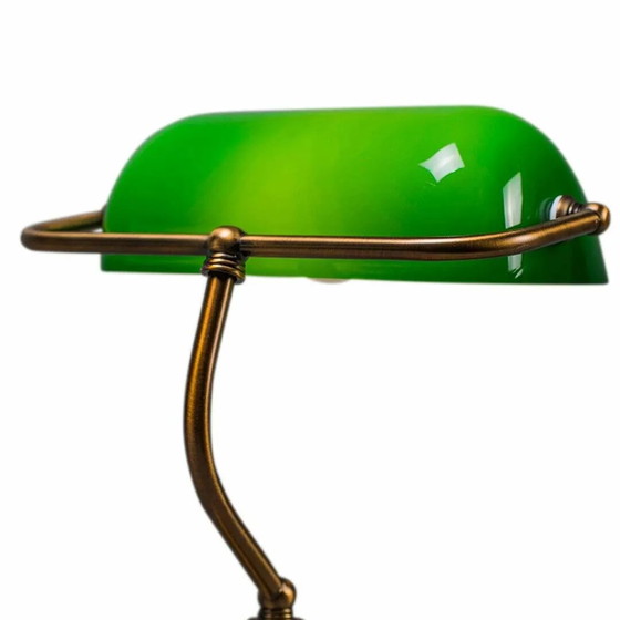 Lampada da scrivania Notary da banchiere ottone opaco, Lampade da tavolo, Metallo, Vintage (foto 7 di 9)