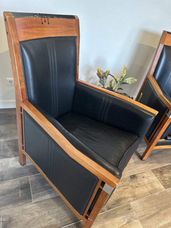 Schuitema Chairs – Armchairs, Wood, Leather (photo 4 of 5)