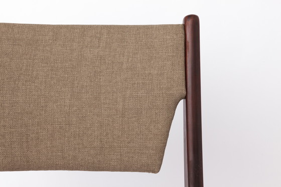 Image 1 of Set of 4 Vintage Teak Chairs | 1960s-70s Mid-Century Modern Seating | Wide Backrest & Reupholstered Seats