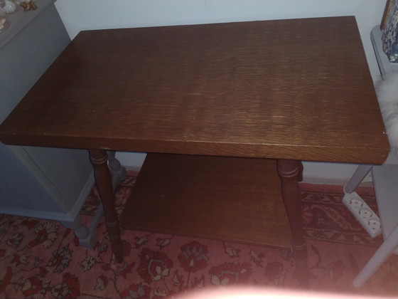 Image 1 of Table d'appoint ancienne en chêne de style anglais