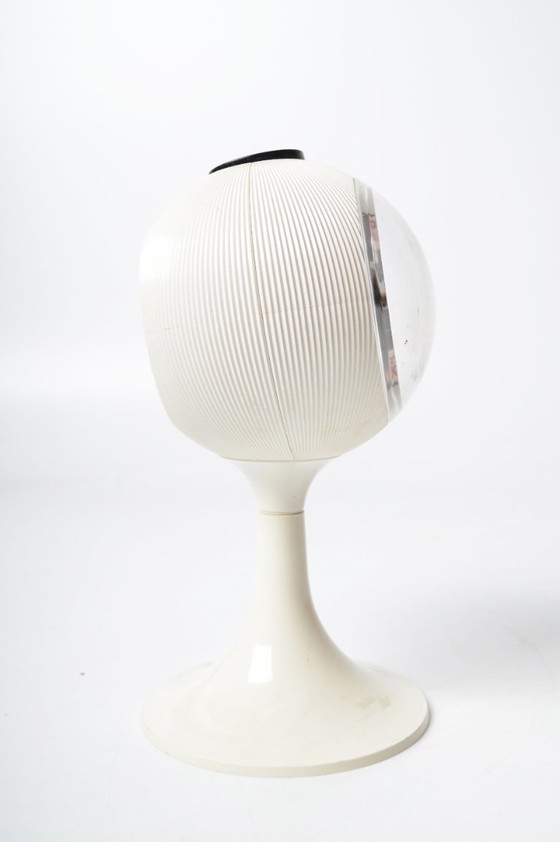 Image 1 of Meister Anker Space Age wekker / Zeldzaam geribbeld ontwerp, voetstuk / Vintage jaren 70, West-Duitsland