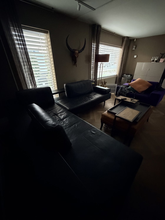 Image 1 of Divano angolare Rolf Benz Dono in pelle nera