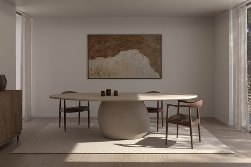 Moderne gipsen eettafel "Pièce Unique"