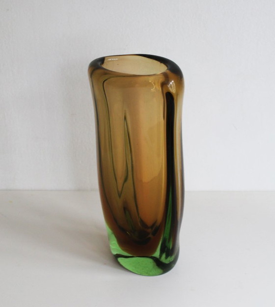 Image 1 of Sommerso Vase „ELEGANCE“ aus den 1950er Jahren, Muster Nr. 54181 von Jaroslav Beranek