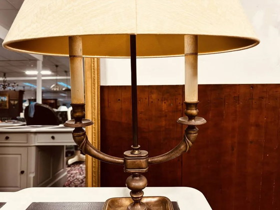 Lampada da tavolo Bouillotte francese antica, Lampade da tavolo, Ottone, Vintage (foto 6 di 10)