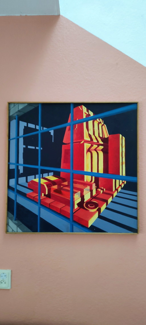 Grafisch postmodern schilderij 1989