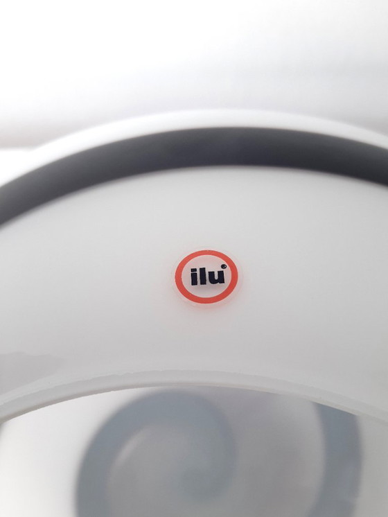 Image 1 of Gran lámpara de mesa/pie de cristal ILU di Vetro, modelo Zebra, cristal blanco y negro, diseño holandés de cristal italiano.