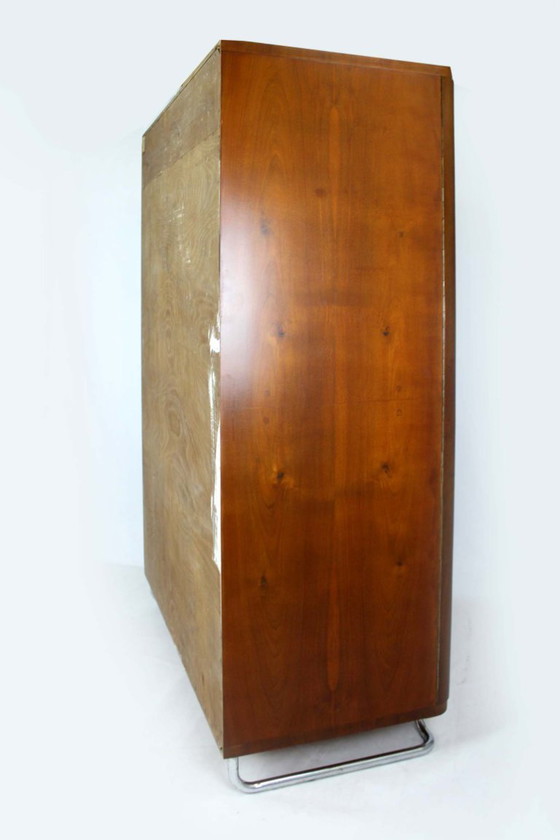 Image 1 of Armoire Bauhaus en acier chromé et tubulaire de Hynek Gottwald, années 1940