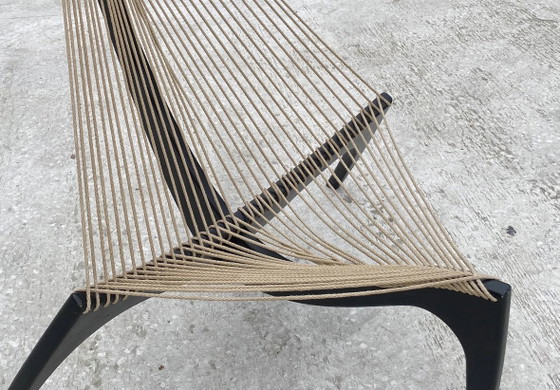 Jørgen Høvelskov - Poltrona "Harp" o "String", 1963, Sedie da camera, Nero, Scandinavian (foto 5 di 17)