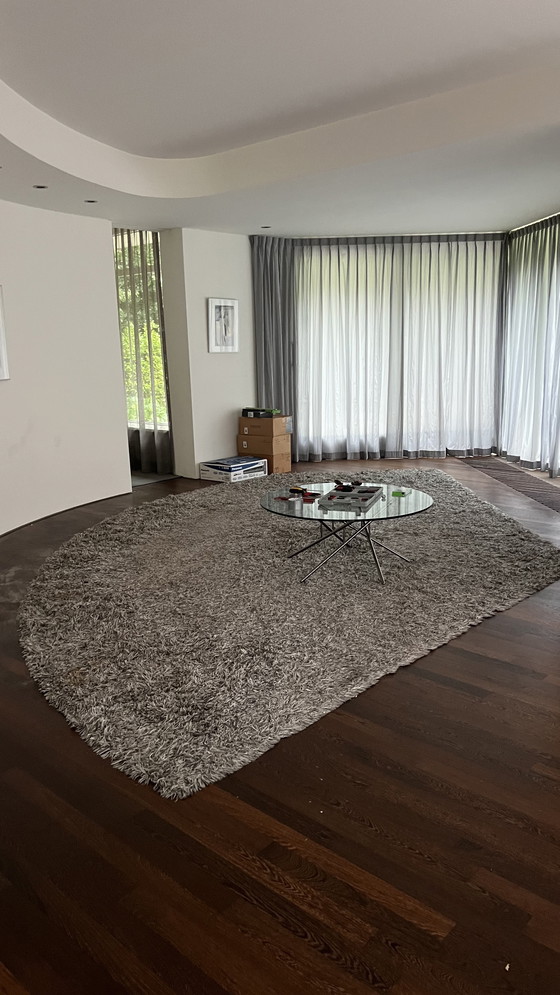 Image 1 of Tappeto 526x351 Kinast grigio misto lino beige bianco antracite