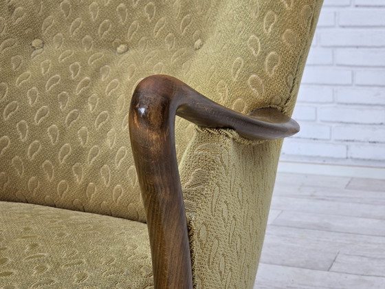 Image 1 of Poltrona danese degli anni '60 di Slagelse Møbelværk, modello 157, velluto