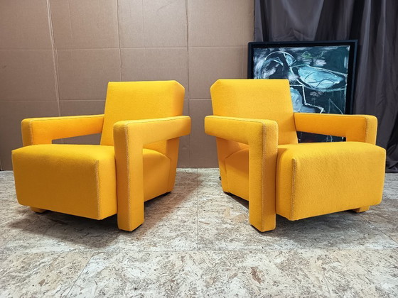 Image 1 of CASSINA 2x Poltrona 637 Utrecht 2024 (NUOVO, mai usato) in lana gialla KVDRAT € 6.600