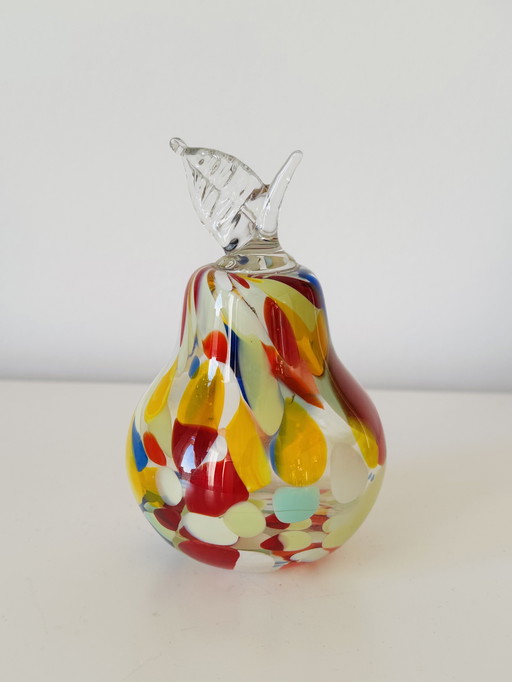 Multicolour Murano Glass Pear