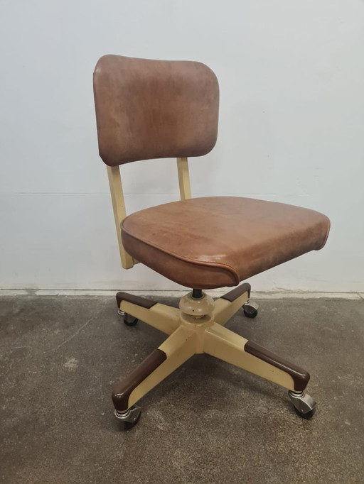 Chaise de bureau pivotante moderne du milieu du siècle par United Chair Co, années 1950